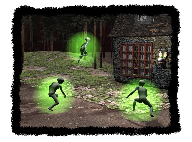 Public-domain reconstruction of the Kelly–Hopkinsville farmhouse siege