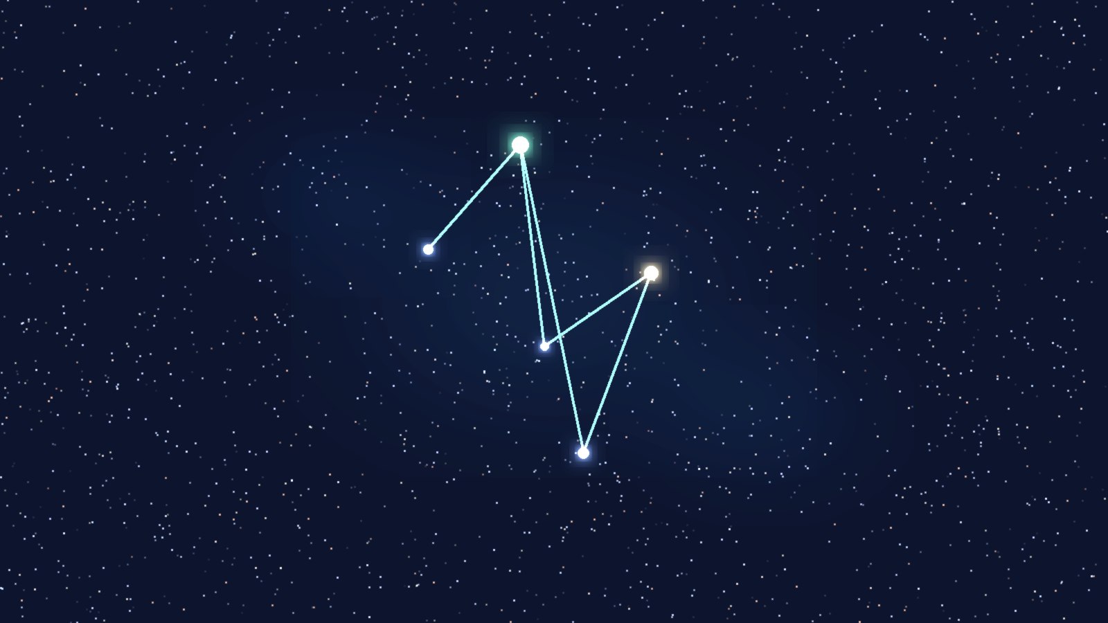 Libra constellation, the scales, in the spring night sky