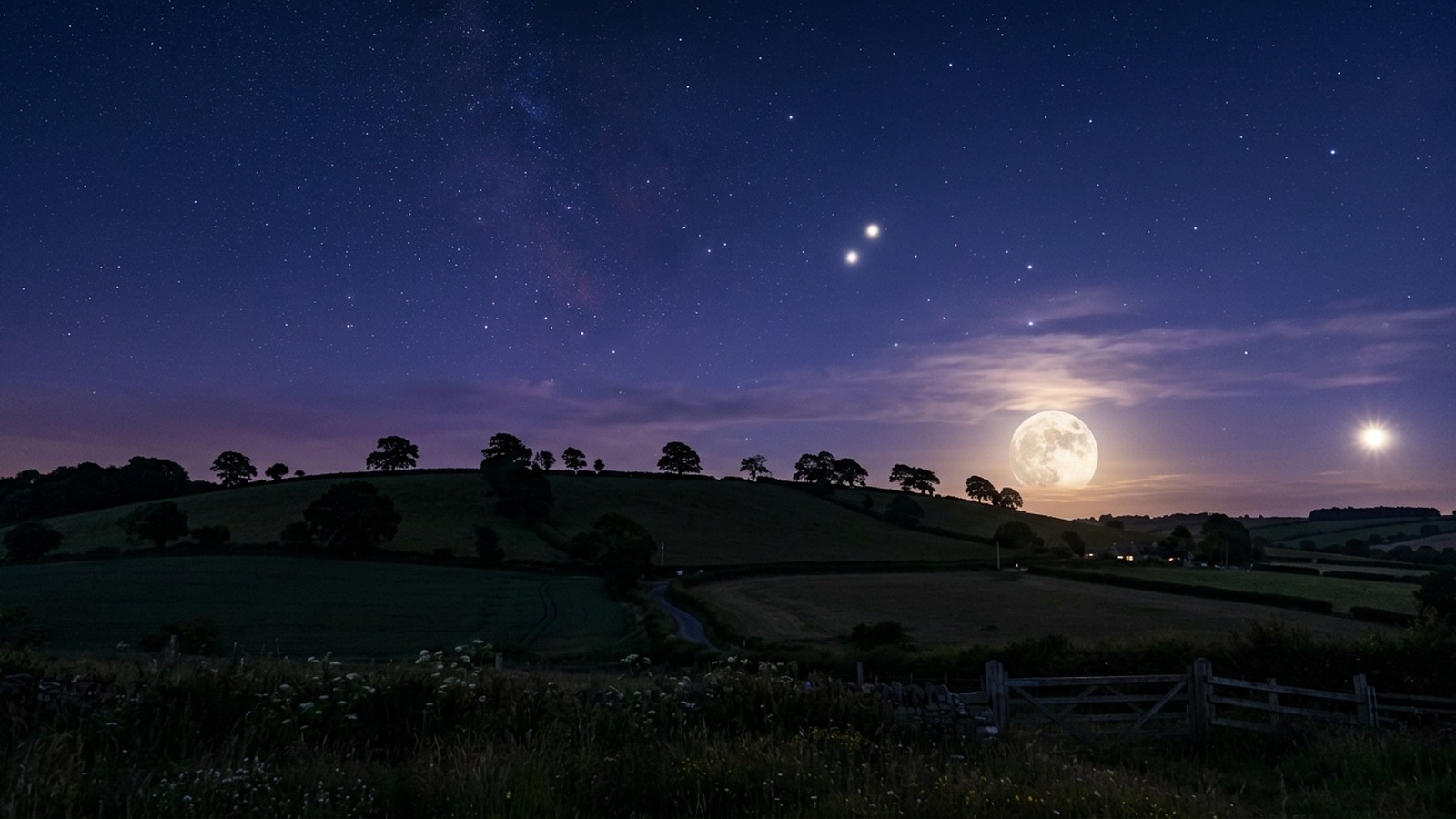 This Week's Night Sky: Full Flower Moon, Venus & Jupiter Rule the Evening