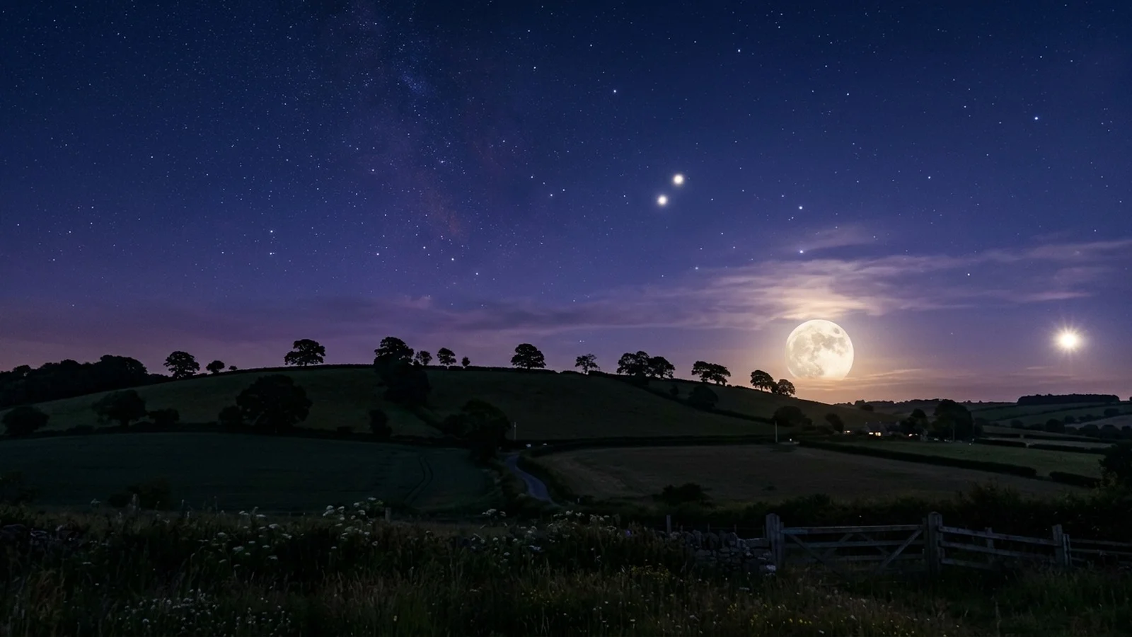 This Week's Night Sky: Full Flower Moon, Venus & Jupiter Rule the Evening