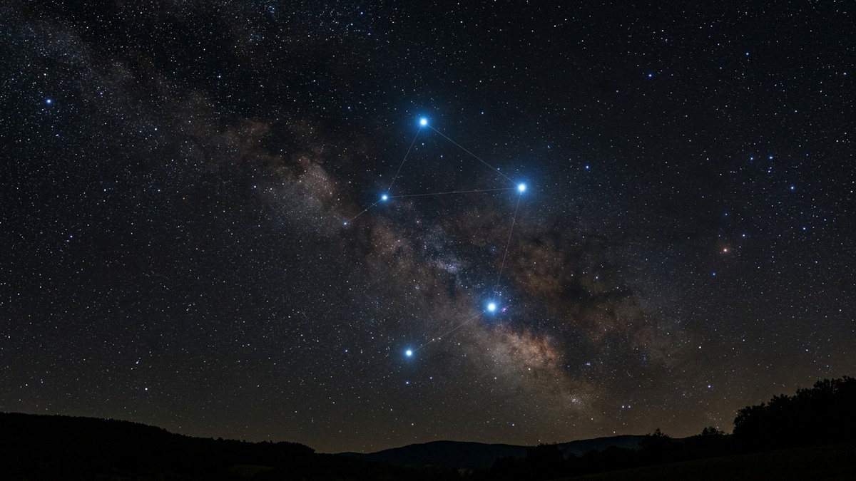 Rich starfield showing the constellation Libra against a deep dark sky