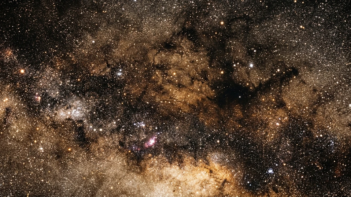 An extremely dense field of hundreds of thousands of stars in the centre of the Milky Way