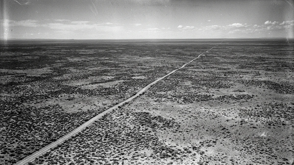 Remote New Mexico ranchland similar to the Foster Ranch where debris was found in 1947