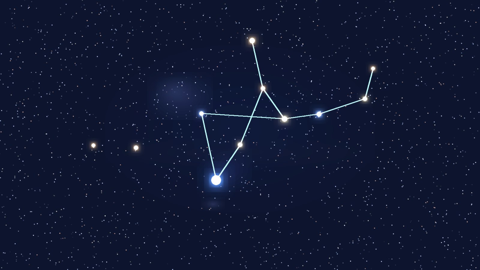 Virgo constellation in the spring night sky