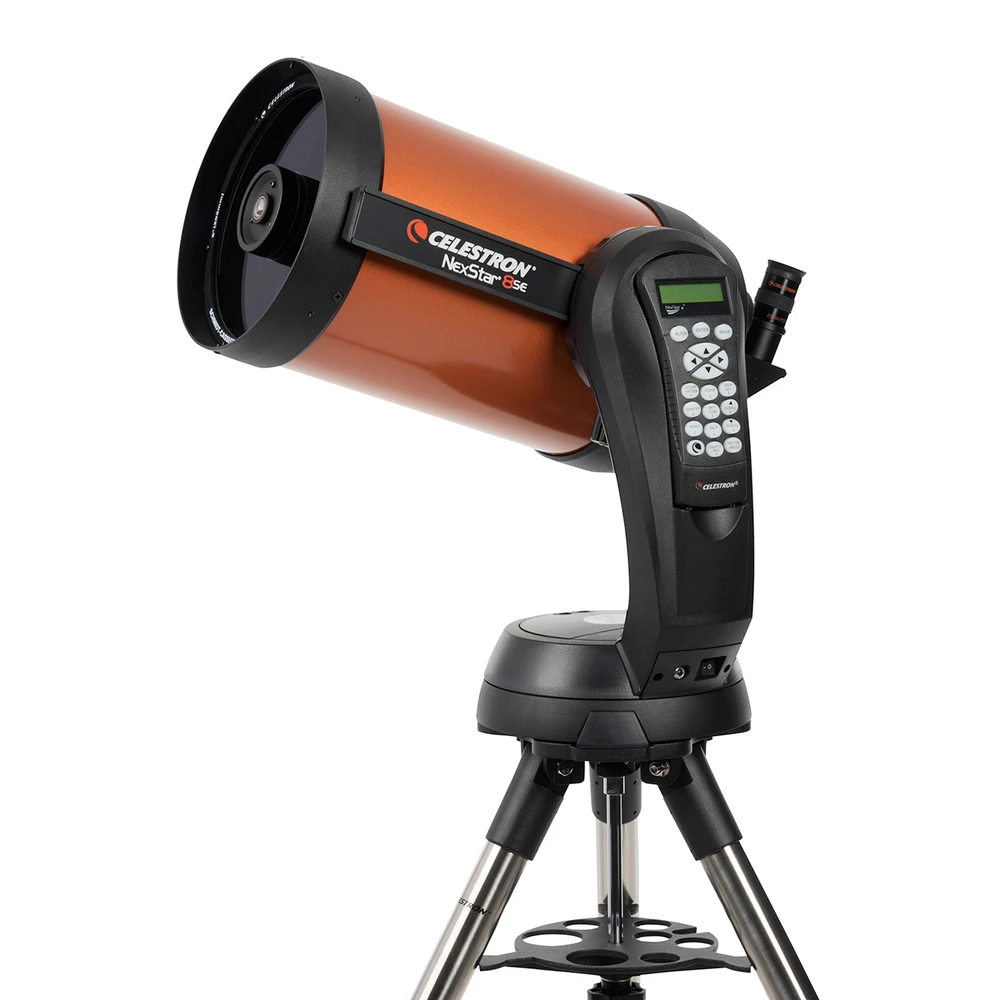 Celestron NexStar 8SE telescope on its single fork arm GoTo mount