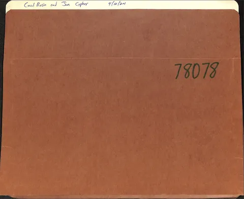 Brown file folder labeled with the number 78078.