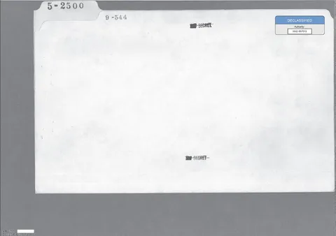 Declassified Secret file folder.