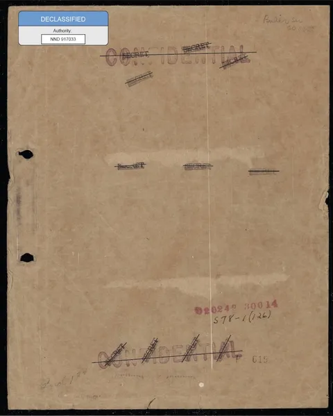 Declassified file cover with Confidential and Secret markings.