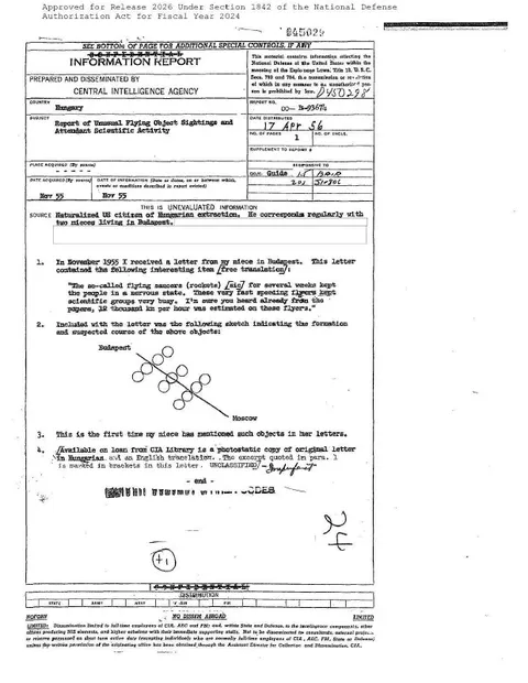 Information report with a diagram of object formation.