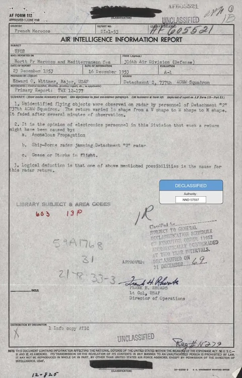 Grid-sectioned document with a crossed-out top box.