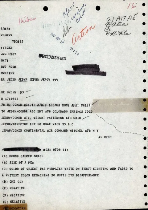 Scanned document with typer writer text and hand written notes at the top.