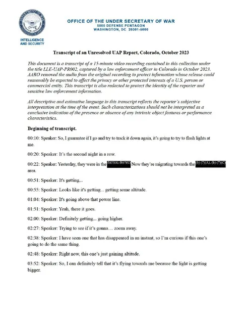 Transcript Document.