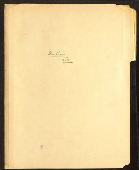 Folder with handwriting.